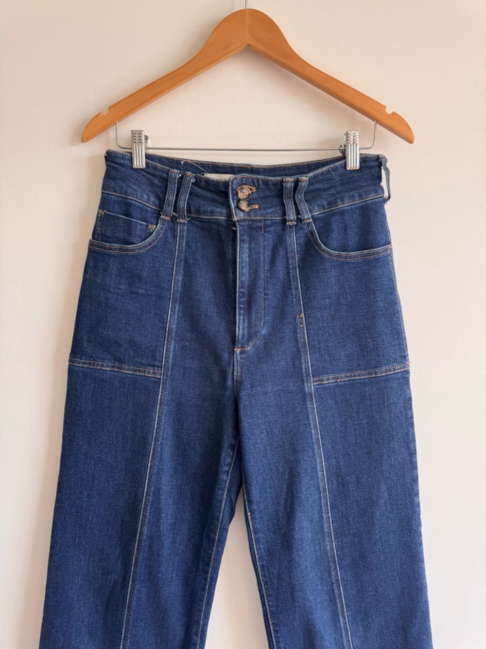 Anthropologie Pilcro | The Skipper Seamed High-Rise Cropped Wide-Leg Jeans ~ 30 - Picture 12 of 15
